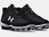 Under Armour Boys' Leadoff Mid RM Jr Cleats- Black/Black/White