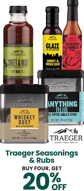 Traeger Seasonings & Rubs Buy 4, Get 20% OFF