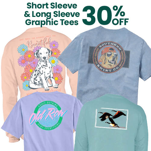 Long Sleeve & Short Sleeve Graphic Tees 30% OFF