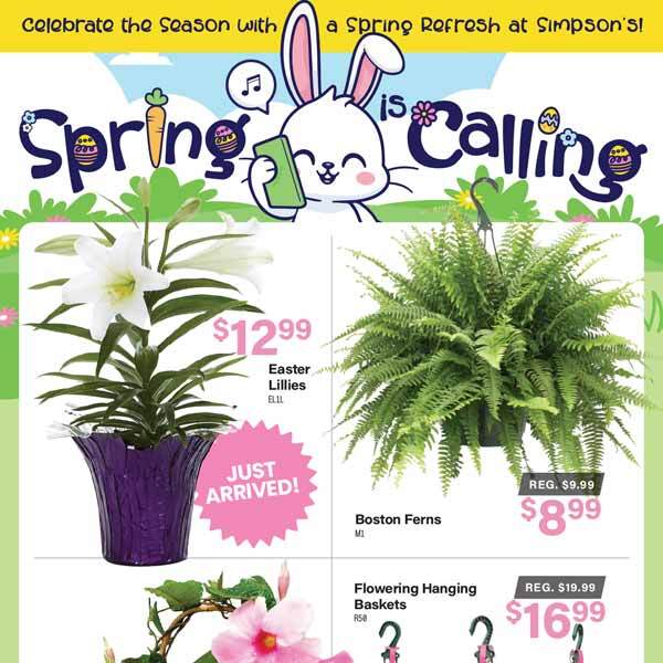Spring is Calling Easter Sale