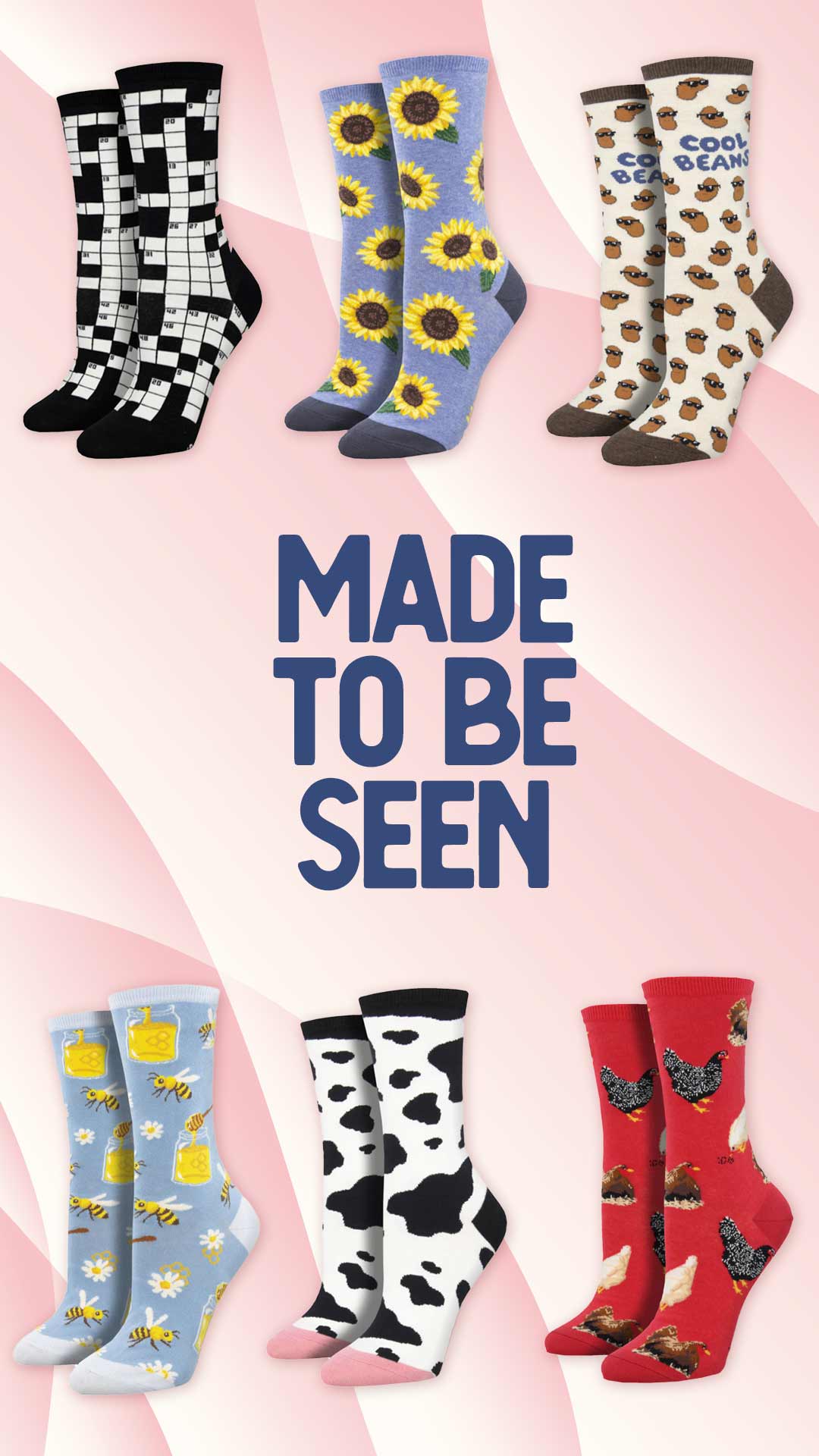 Bright, colorful socks with personality. Shop Socksmith!