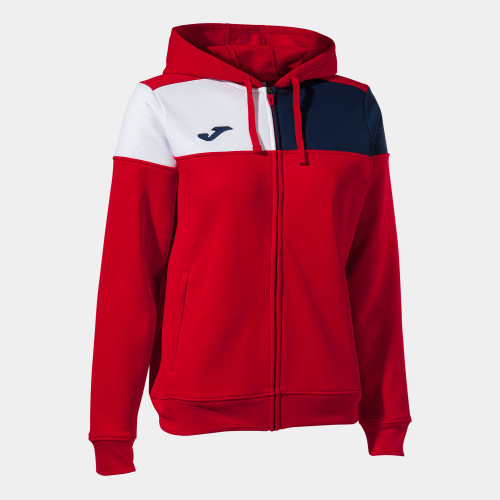 JUNIOR CREW V ZIP-UP HOODIE RED NAVY WHITE