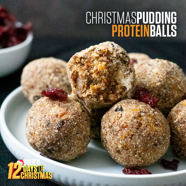 12 Days of Christmas - Christmas Pudding Protein Balls