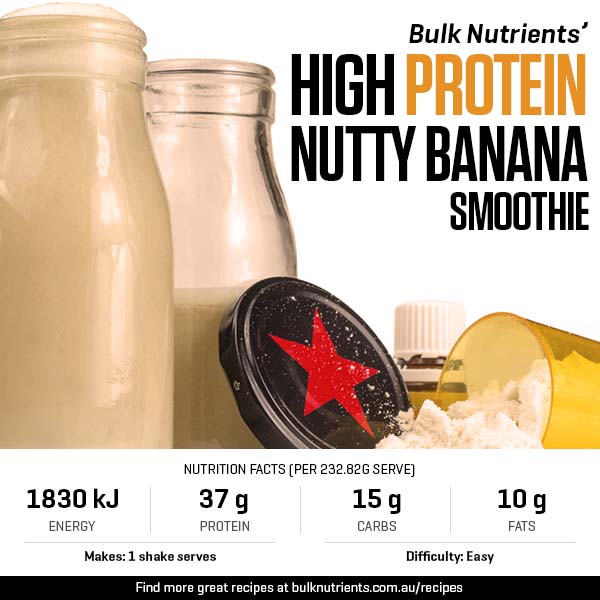 A High Protein, Nutty Banana Smoothie