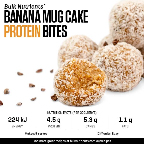 Banana Mug Cake Protein Bites