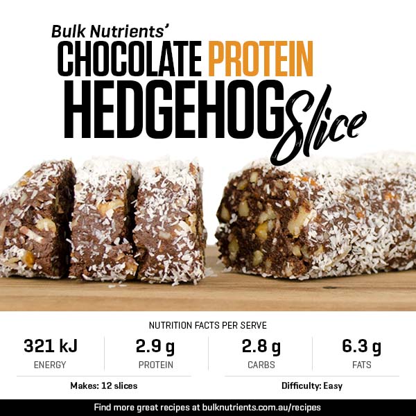 Chocolate Protein Hedgehog Slice