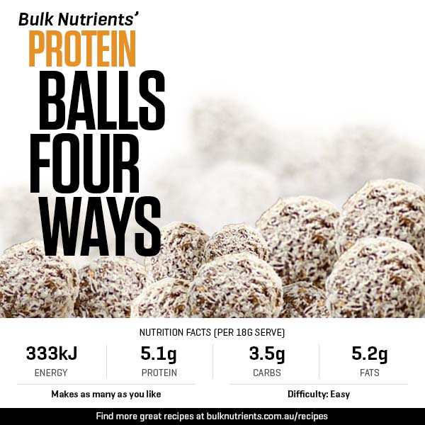 Protein Balls Done Four Ways