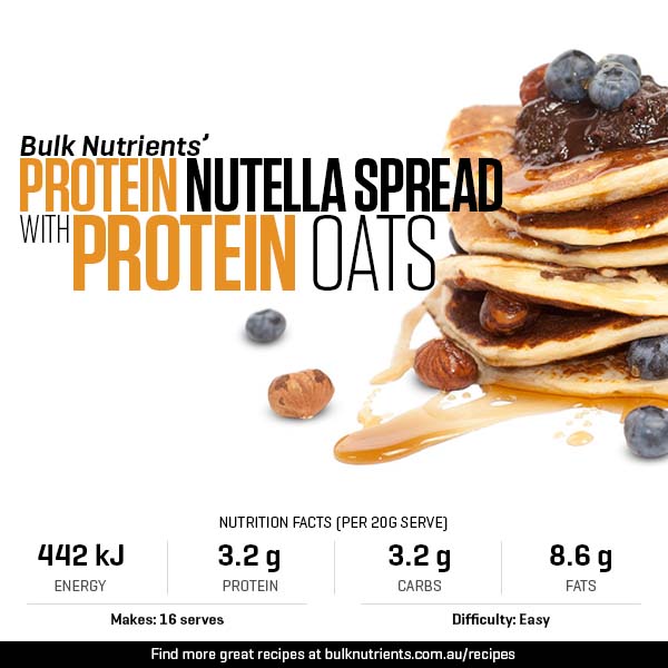 Protein 'Nutella' Spread with Bulk Nutrients Protein Pancakes