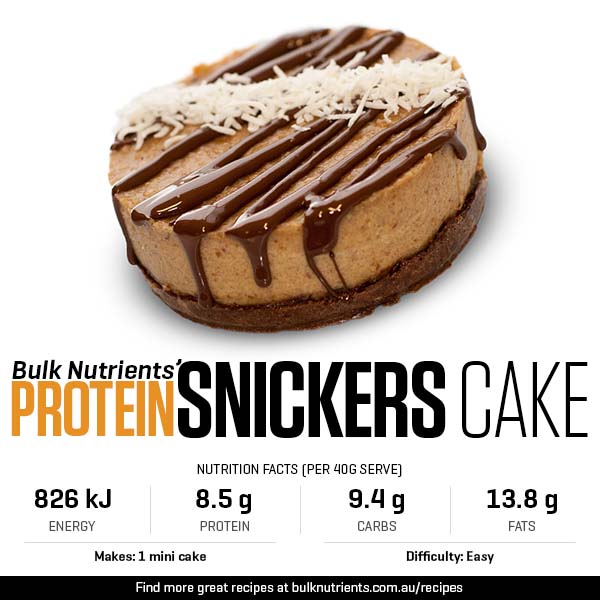 Protein Snickers Cake