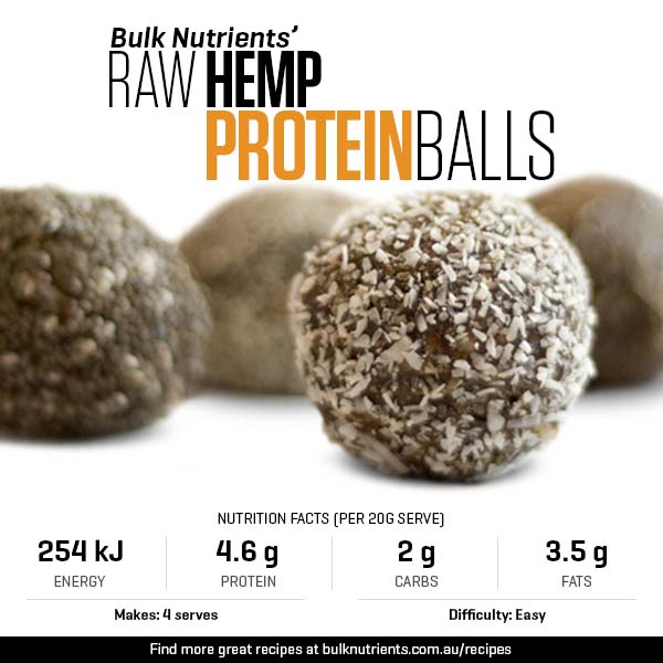 Raw Hemp Protein Powder Balls