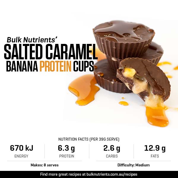 Salted Caramel Banana Protein Cups