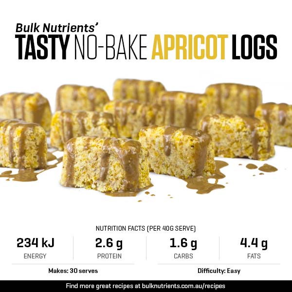 Tasty No-Bake Apricot Logs