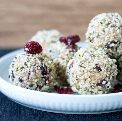 High Protein Nutty Cranberry Balls