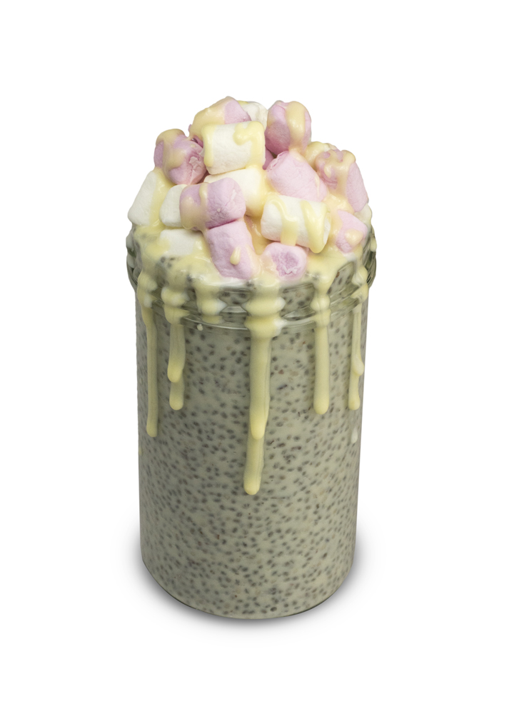 12 Days of Christmas - Raspberry Marshmallow Chia Pudding