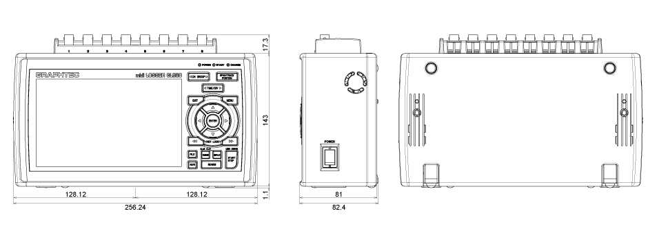 Graphtec GL980 dimensions with cover.