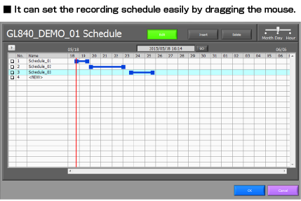 Graphtec APS software schedule.