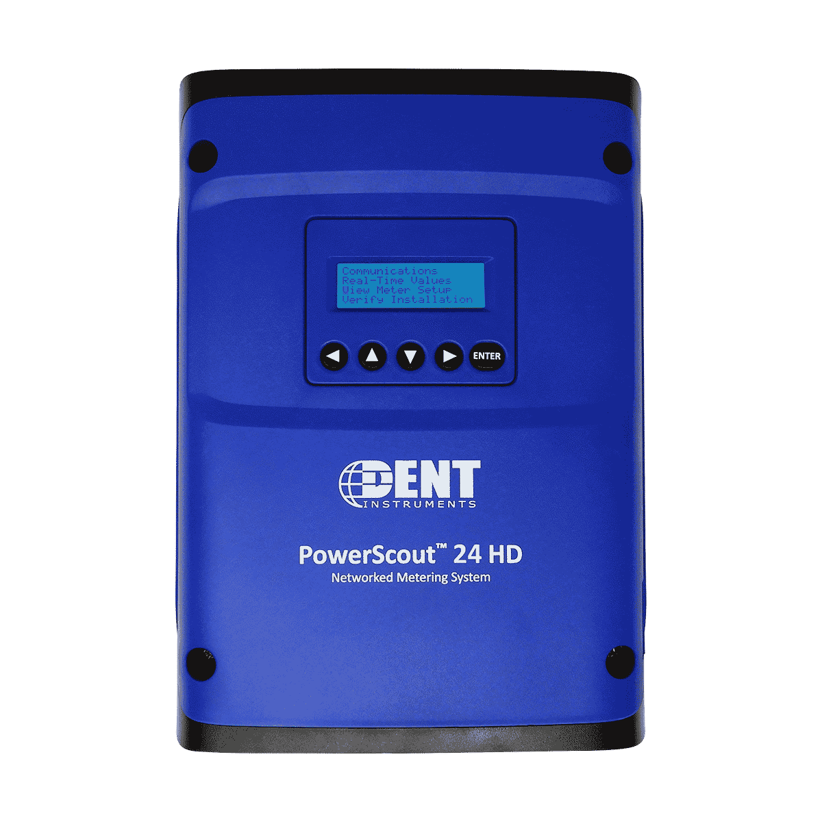 PowerScout 24 HD Power Submeter with Case and Display. Front view.