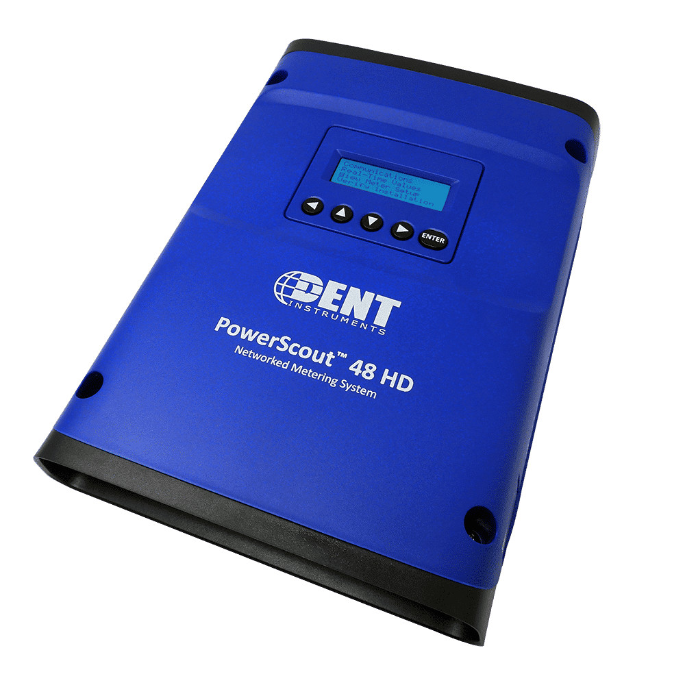 PowerScout 48 HD Power Submeter with Case and Display. Angle view.