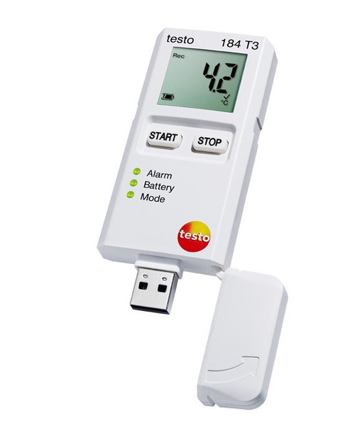 Testo 184 T3 temperature data logger - USB connection.