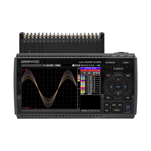Graphtec GL860 data logger with B-563 terminal block.