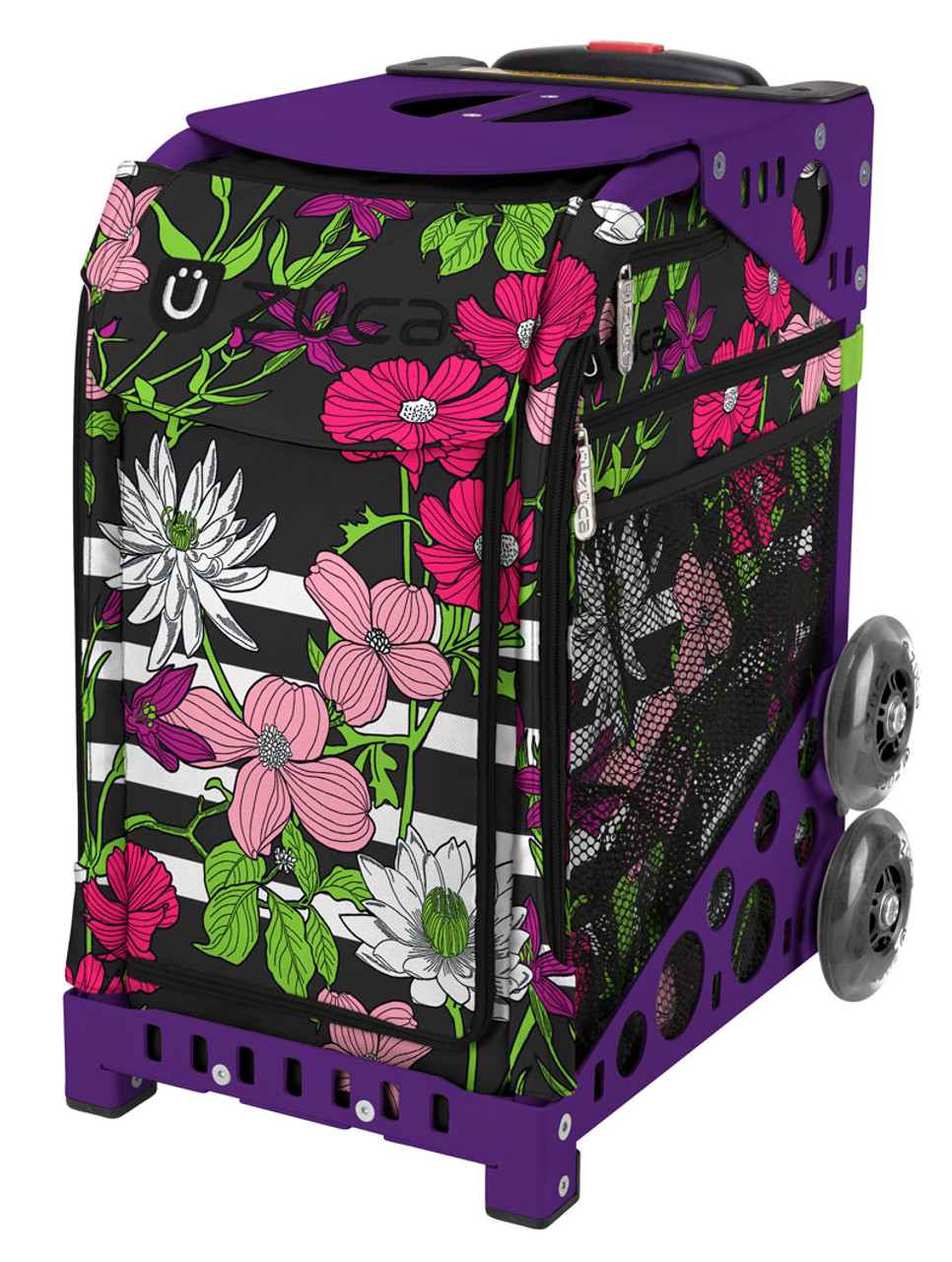 ZUCA WHEELED BAG - PETALS AND STRIPES