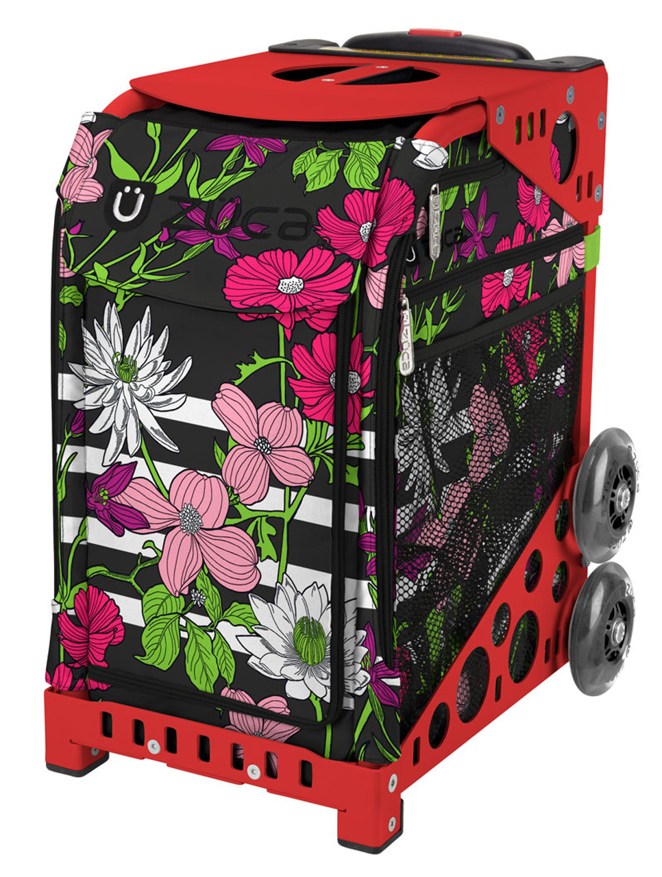 ZUCA WHEELED BAG - PETALS AND STRIPES