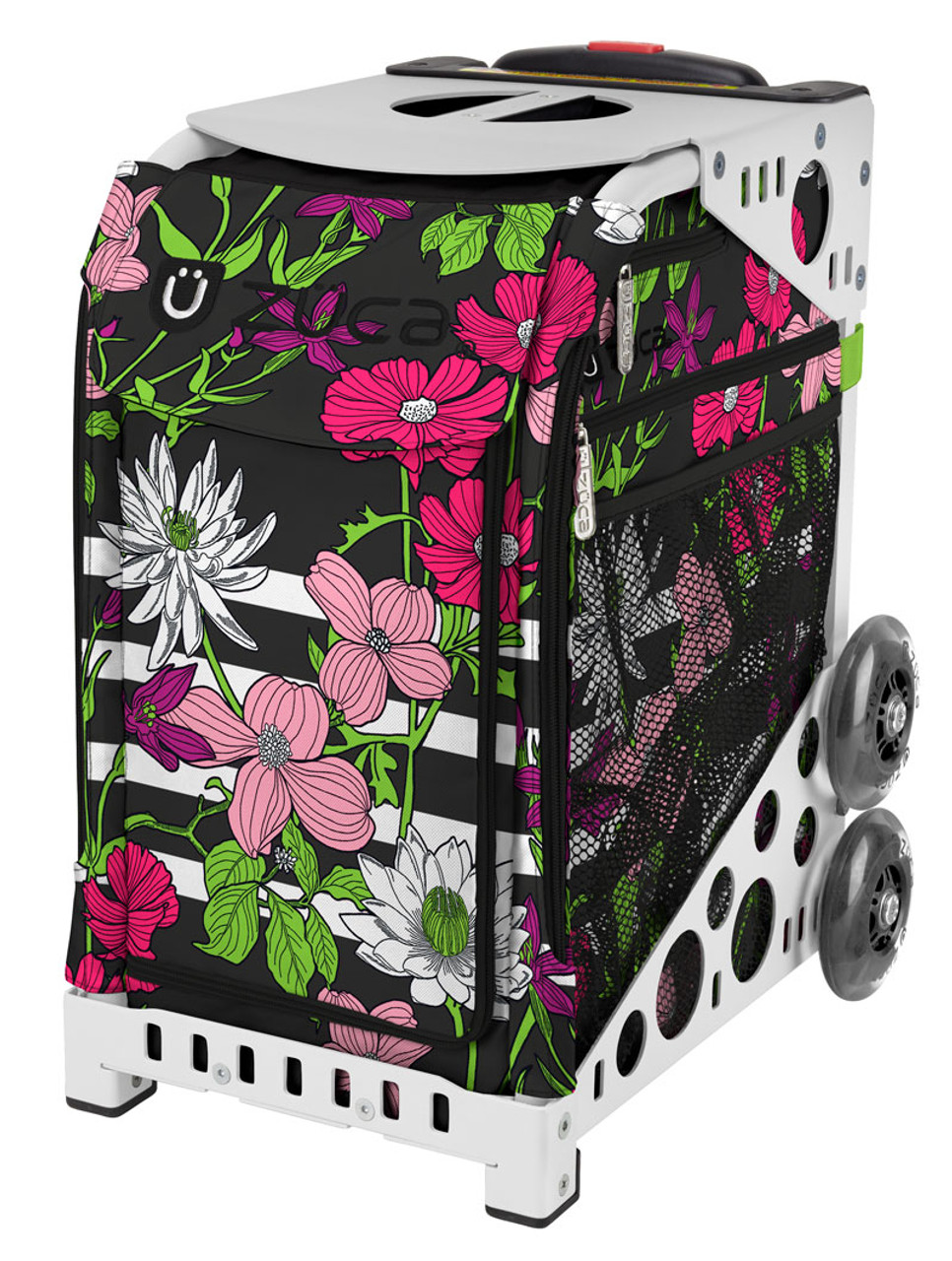 ZUCA WHEELED BAG - PETALS AND STRIPES