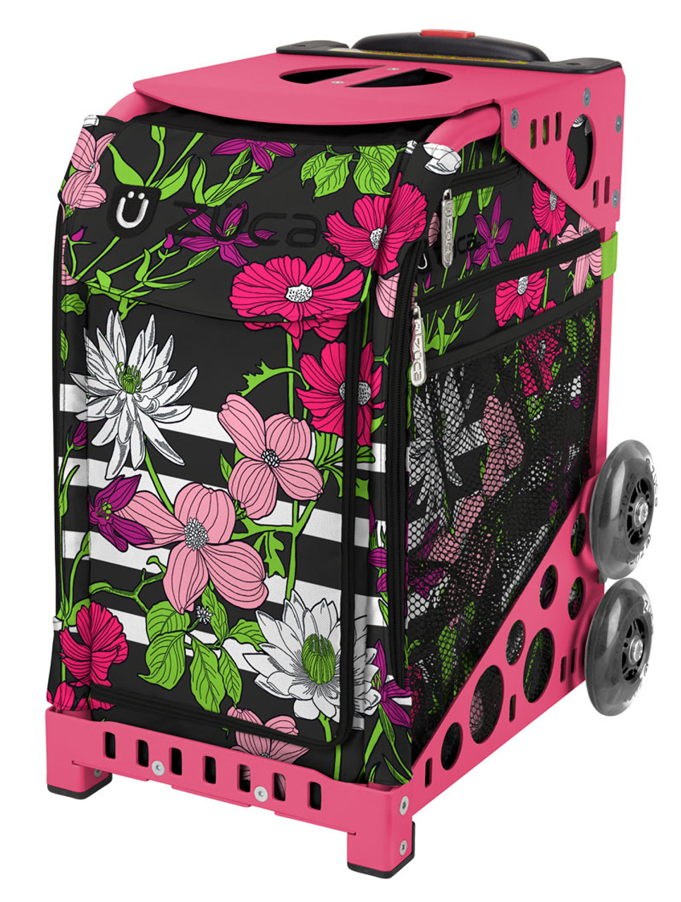 ZUCA WHEELED BAG - PETALS AND STRIPES