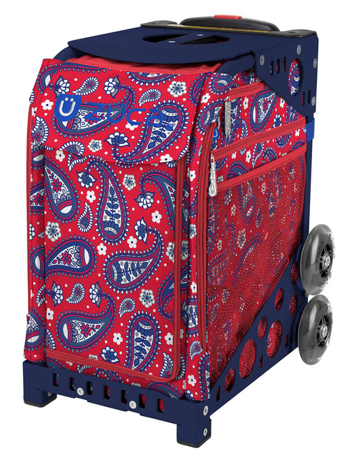 Zuca Wheeled Bag - Paisley in Red