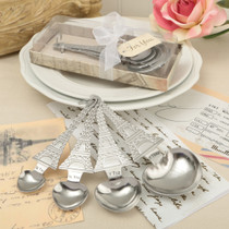 From Paris With Love Collection, Set of Four Designer Heart Shaped Measuring Spoons