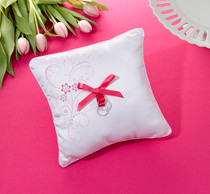 Pink Floral Ring Pillow