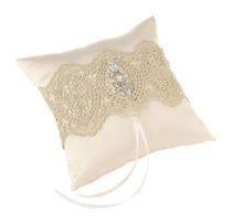 Gold Lace Ring Pillow