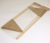 6 x Slanted Double Sided Jute Flag