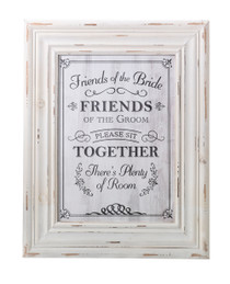 Frame Seating Sign White