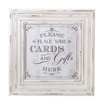 Cards Framed Square Sign White