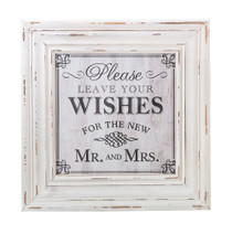 Wishes Square Sign White