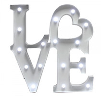 Love LED Light White