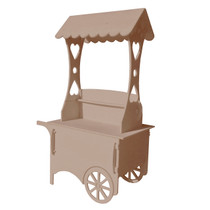Wooden Unfinished Display Cart