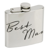 Amore 5Oz Stainless Steel Hip Flask Best Man