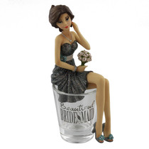 Hiccup 1.5Oz Shot Glass Girls Beautiful Bridesmaid