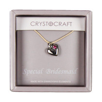 Crystocraft Necklace With Heart Charm Our Special Bridesmaid
