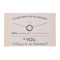 Pop The Question Bridesmaid Necklace With Card