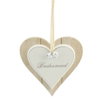 Vintage Double Heart Plaque Bridesmaid