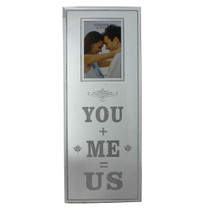 Juliana Glass And Glitter Frame 4x6 'You Plus Me Equals Us'