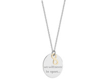 Sterling Silver infinity Never Be Apart Necklace including Gift Box