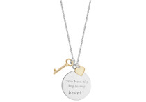 Sterling Silver Key To My Heart Necklace including Gift Box