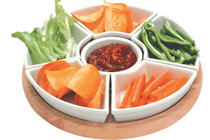 Lazy Susan With Ceramic Dishes