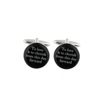 Amore By Juliana Cufflinks 'To Love And To Cherish'