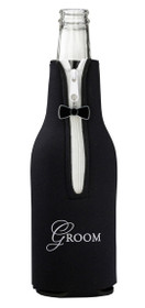 Groom Bottle Cozy Black