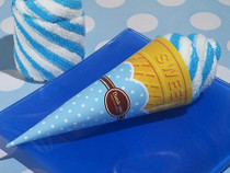 Sweet Treats Collection Blueberry Swirl Ice Cream Cone Towel Favour